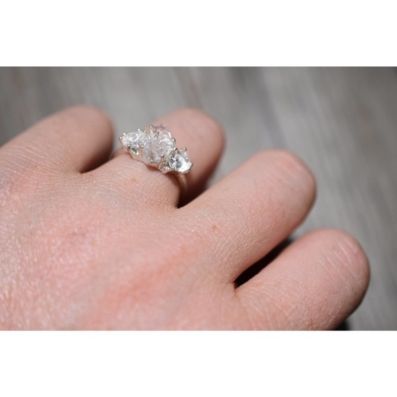 Engagement rings, raw diamond ring, raw stone ring, alternative engageme… - Picture 4 of 4